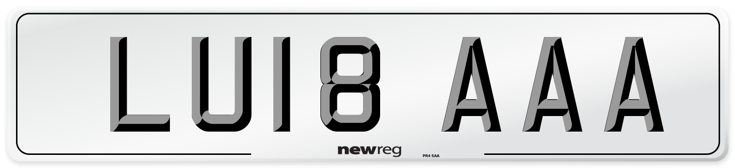 LU18 AAA Number Plate from New Reg